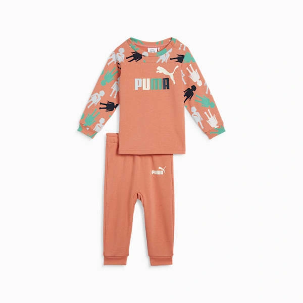 PUMA agus PLAYMOBIL®: Ócáid spraíúil don duine beag, feisteas jogger foirfe, deas agus compordach.